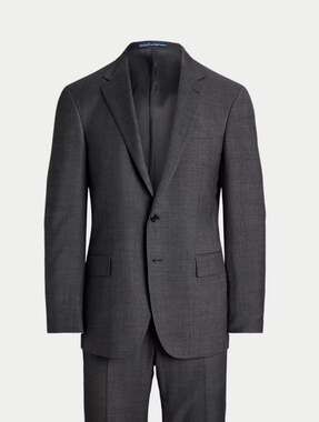 MEN RALPH LAUREN Polo Wool gray Suit size 46 L